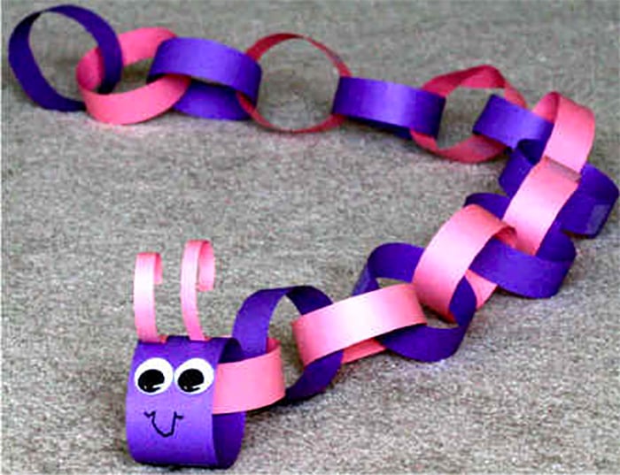 Construction-paper-crafts-dltk-kids-Paper-Chain-Caterpillar