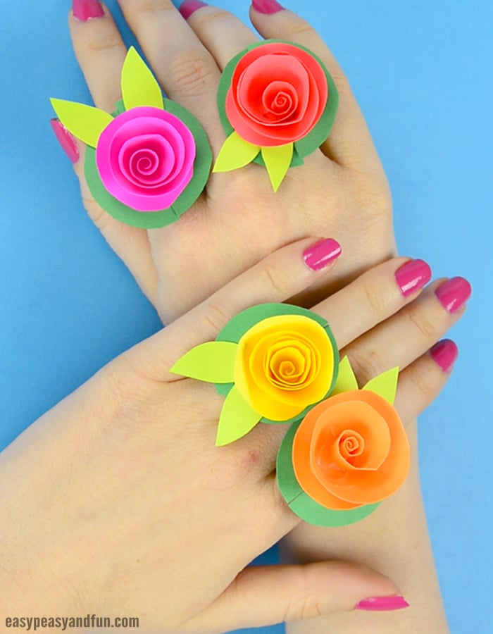 Construction-paper-crafts-easypeasyandfun-DIY-Flower-Paper-Rings-Handy-Craft-Template-Included