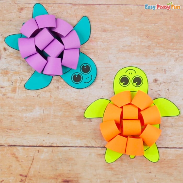Construction-paper-crafts-easypeasyandfun-Paper-Loops-Turtle-Craft