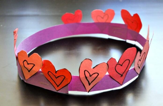 Construction-paper-crafts-happy-mothering-How-to-Make-a-Heart-Crown-for-Valentines-Day