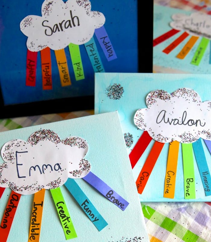 Construction-paper-crafts-happyhooligans-Framed-Kindness-Cloud-Craft-for-World-Kindness Day