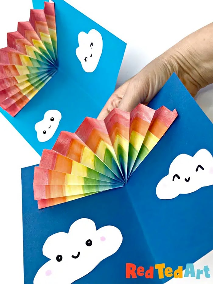 Construction-paper-crafts-redtedart-How-to-Make-an-Easy-Pop-Up-Rainbow-Card
