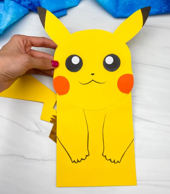 Construction-paper-crafts-simpleeverydaymom-Pikachu-Paper-Bag-Puppet-Craft-FREE Template