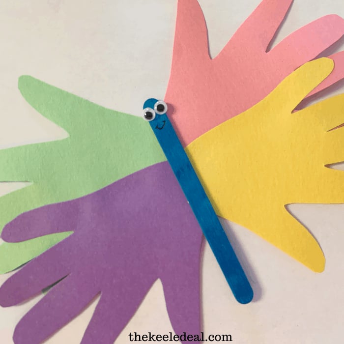 Construction-paper-crafts-thekeeledeal-HANDPRINT-BUTTERFLY-KIDS-CRAFT
