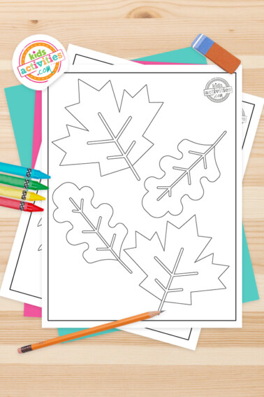 Fall Leaf Coloring Pages Feature Image