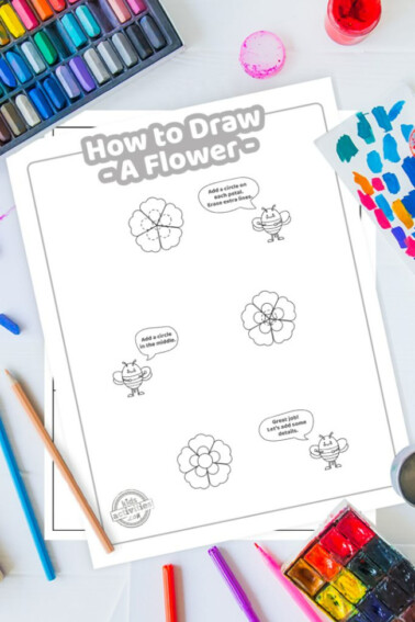 How to draw a flower