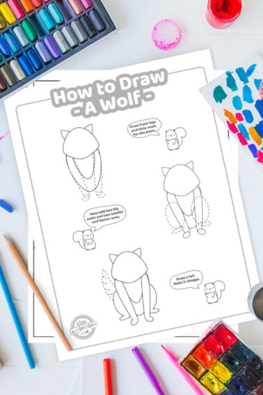 how to draw a wolf