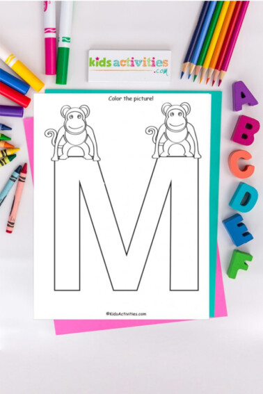 letter m coloring page