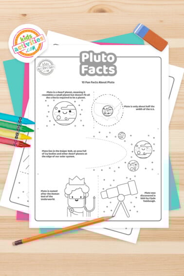 Pluto Facts Coloring Pages Feature Image