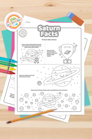Saturn Facts Coloring Pages Feature Image