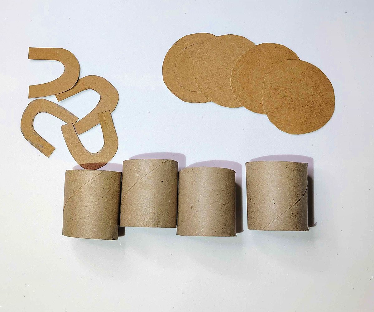 Paper Tea Cups- Step 5- Gather all your cardboard pieces - Kids Activities Blog